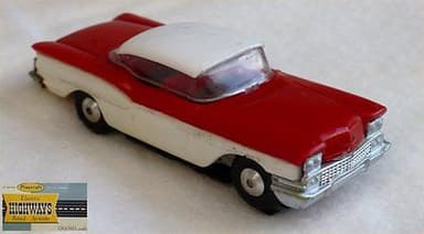 Vintage 1959 Aurora Joeuf Playcraft Highways HO/OO Slot Car Chevrolet Sedan 3103