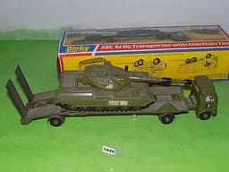 Vintage Dinky toys diecast military 616 artic transporter & chieftain tank 1448