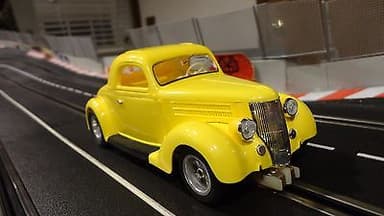 Vintage Monogram 1936 Ford Slot Car Super Clean 1/24 Dynamic mags polished frame