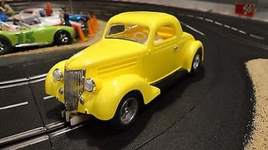 Vintage Monogram 1936 Ford Slot Car Super Clean 1/24 Dynamic mags polished frame