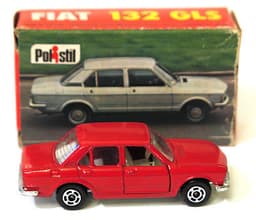 Vintage POLISTIL Fiat 132 GLS Diecast Red Car Model Italy RJ15 RJ  Politoys