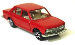 Vintage POLISTIL Fiat 132 GLS Diecast Red Car Model Italy RJ15 RJ  Politoys