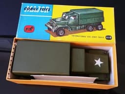 1959-CORGI~MIB INTERNATIONAL 6X6 ARMY TRUCK #1118 MAJOR Truck with BOX