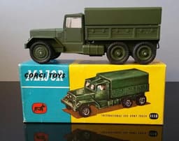 1959-CORGI~MIB INTERNATIONAL 6X6 ARMY TRUCK #1118 MAJOR Truck with BOX