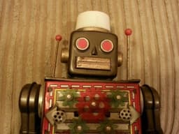 1960s Horikawa ? Battery Operated Fighting Robot Tin Vintage Toy Made In Japan
