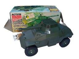 Action Man German Armoured Car, outfits and accessories Palitoy