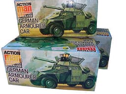 Action Man German Armoured Car, outfits and accessories Palitoy