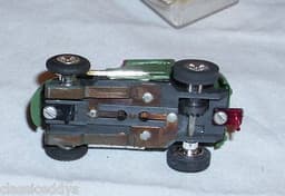 AURORA MODEL MOTORING THUNDER JET HOT ROD COUPE 1960s SLOT CAR IN GREEN BOXED