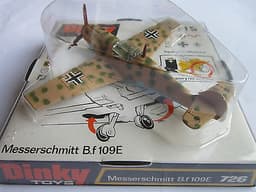 BNIB Vintage diecast motorised Dinky Messerschmitt B.f 109E No. 726 1972/76