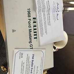 Danbury mint the bull it 1968 Ford Mustang gt die-cast replica