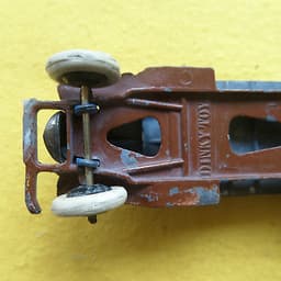 DINKY TOYS FRANCE PRE WAR # 25 SERIES BROWN/BLUE LORRY SOME FATIGUE 25 FOR SALE