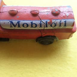 DINKY TOYS PRE WAR # 25 SERIES MOBILOIL TANKER COMPLETE BUT HAS USUAL FATIGUE