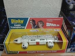 Dinky White Diecast Eagle Transporter – Space 1999 359 1975-79 Meccano+Repro box