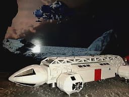 Dinky White Diecast Eagle Transporter – Space 1999 359 1975-79 Meccano+Repro box