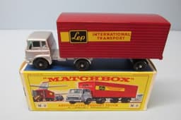 Matchbox Major Pack 2B Bedford Cab & Trailer Orange & Maroon / “Lep" Decals