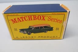 Matchbox Reg Whls 31B Ford Station Wagon Green-Pink / RARE BLACK BASE & SPW