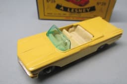 Matchbox Reg Whls 39B Pontiac Convertible Yellow / GPW / IVORY Int / BLACK Base