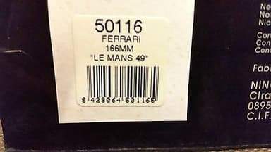 Ninco Classic Ferrari 166 Mille Miglia MM Slot Car 50116 #22 Scalextric 1/32