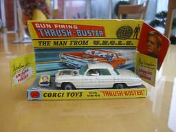 Original RARE CREAM Man from U.N.C.L.E. Corgi 497 diecast with correct box +