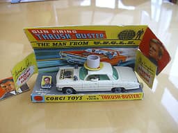 Original RARE CREAM Man from U.N.C.L.E. Corgi 497 diecast with correct box +