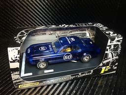 PIONEER SLOT CAR 50TH ANNIVERSARY MUSTANG, BLUE X-RAY LIMITED EDITION #43 OF 68
