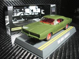 PIONEER SLOT CAR J-CODE SPECIAL 1969 DODGE CHARGER R/T \'ARMY GREEN\' TOOL TEST