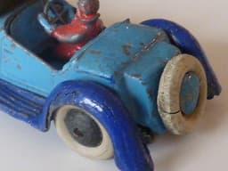 Pre war Dinky 36e Salmson 2 seater sports with driver figure..