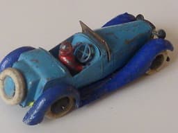 Pre war Dinky 36e Salmson 2 seater sports with driver figure..