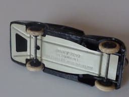 Pre war Dinky 39b Oldsmobile. Black with lacquered base. Very good.