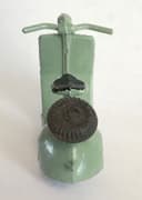 RARE 1940s Moko England Grey POP POP Scooter Box & Rider Lesney Dinky Corgi