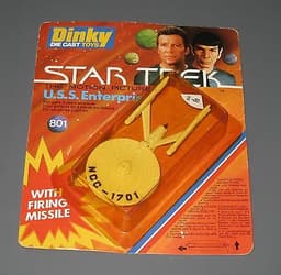 Rare 1980 Dinky Die Cast 801 Star Trek U.S.S. Enterprise Pocket Size