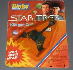 Rare 1980 Dinky Die Cast 802 Star Trek Klingon Cruiser Pocket Size