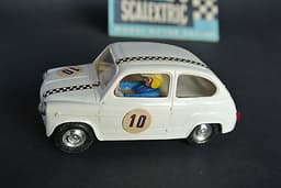 Scalextric Excellent Exin snowwhite T.C. FIAT 600 C31 1968 Spain 100% original