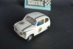 Scalextric Excellent Exin snowwhite T.C. FIAT 600 C31 1968 Spain 100% original