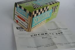 Scalextric Exin nice BOX + Spanish SHEET for red T.C. FIAT 600 C31 1968 Spain