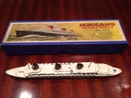 Scarce Pre-war FRENCH DINKY "Le Normandie" No.52C Steamship with original Box