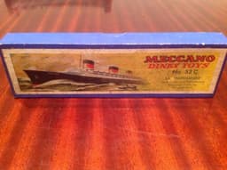 Scarce Pre-war FRENCH DINKY "Le Normandie" No.52C Steamship with original Box