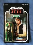 Starwars Vintage Carded Han Solo original on Unpunched ROTJ 77 back card. 1983