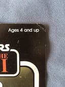 Starwars Vintage Carded Han Solo original on Unpunched ROTJ 77 back card. 1983
