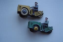 TWO DINKY TOYS FRENCH NO 14 14A TRIPORTEURS PRE WAR VINTAGE SET 1P