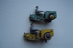 TWO DINKY TOYS FRENCH NO 14 14A TRIPORTEURS PRE WAR VINTAGE SET 1P