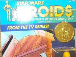 Vintage~1977~1984~1985~Kenner~Star~Wars~DROIDS~C3PO~animated~tv~cartoon~coin~AFA