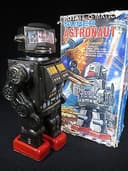 VINTAGE HORIKAWA SH JAPAN TIN B/O SPACE ROBOT ROTATE-O-MATIC SUPER ASTRONAUT TOY