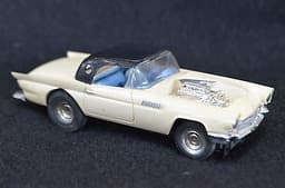 VINTAGE O GAUGE LARGE SUPER AURORA HO SLOT CAR 57 T BIRD MODEL RACE CAR RARE