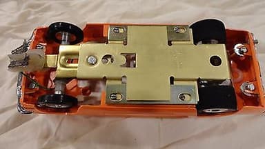 Vintage Original 1966 AMT Mustang Fastback Slot Car RTR Molded in Orange NICE !!