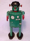 Vintage Tinplate Clockwork Green Toy Robot