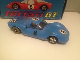 VINTAGE VERY RARE RTR COX 1/24 SLOT CAR FERRARI GT USED WITH ORIGINAL BOX